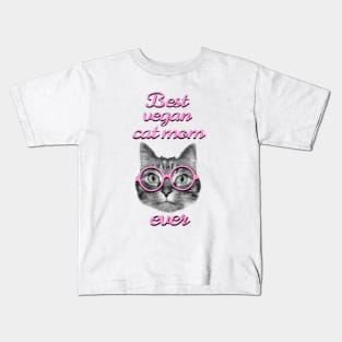 Best vegan cat mom ever Kids T-Shirt